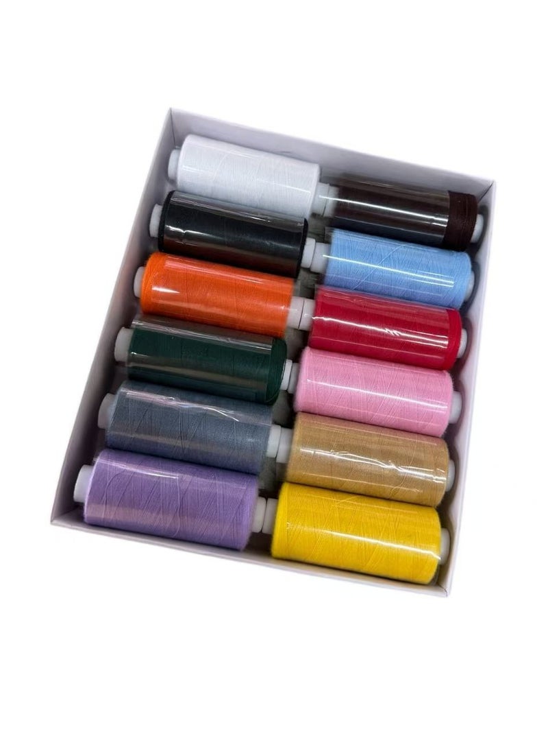 Abrar 12-Piece High Quality Indian Polyester Sewing Thread Set Perfect For All Fabrics By Hand Or Sewing Machine - Image 2