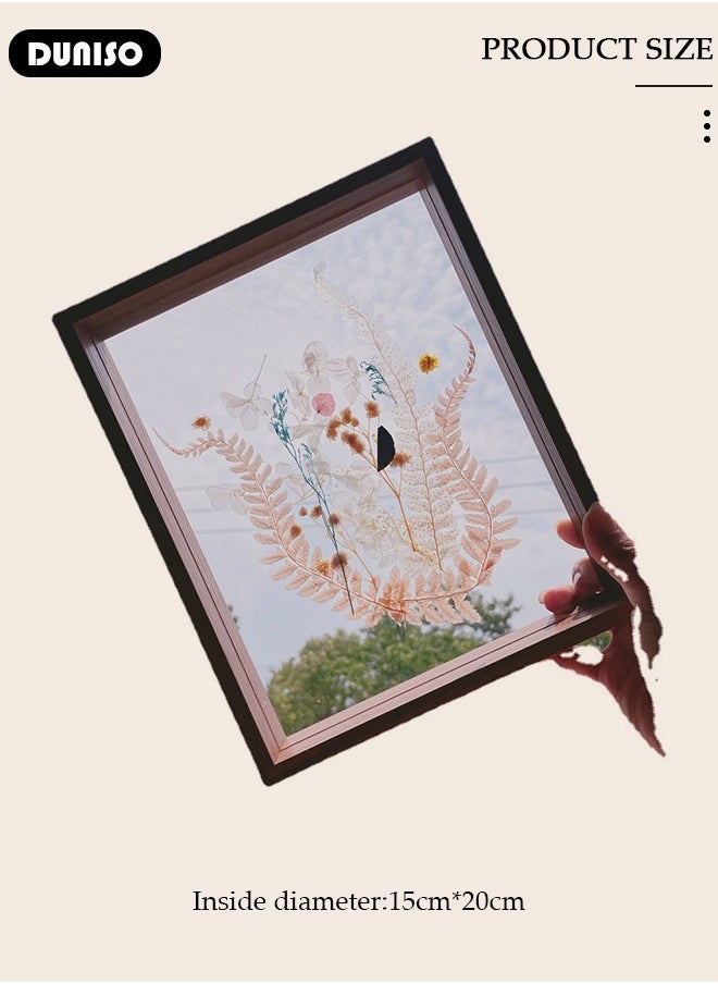DUNISO - 3D Shadow Box, DIY Wedding Memory Dried Flower Shadow Box Picture Frame Display Box for Tabletop Wooden Deep Box  Medals, Flowers, Memorabilia, Photo - Image 1