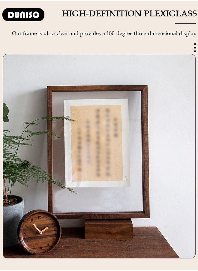 DUNISO - 3D Shadow Box, DIY Wedding Memory Dried Flower Shadow Box Picture Frame Display Box for Tabletop Wooden Deep Box  Medals, Flowers, Memorabilia, Photo - Image 1