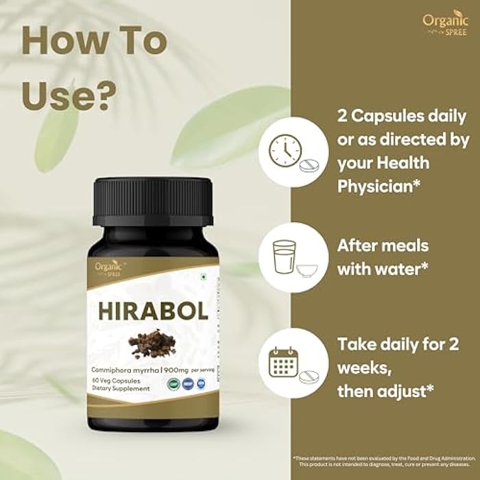 ORGANIC SPREE Hirabol 60 Capsules – Commiphora Myrrha – Natural Support for Joint & Digestive Health* - Image 3