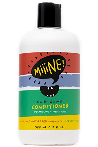 MiiiNE! Calm Down Kids Conditioner 12oz | Heal and Moisturize Swimmers Hair with Deep Conditioning- Tropical scented Kids Detangler - Cruelty Free Kids Conditioner Made in USA | By Stylists For Kids - Image 1