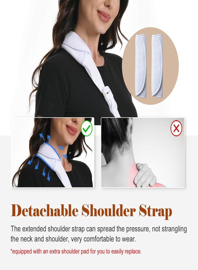 Ledhlth Arm Sling for Broken Arm, Torn Rotator Cuff, Shoulder, Elbow, Wrist Injury, Mesh Support Brace for Men and Women (White, One Size) - Image 4