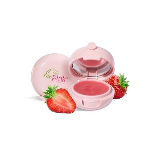 La Pink Tinted Strawberry Lip Balm | With Shea & Kokum Butter | Deep Nourishment & Hydration | Soft & Smooth Lips | 100% Microplastic-Free | 15g - Image 1