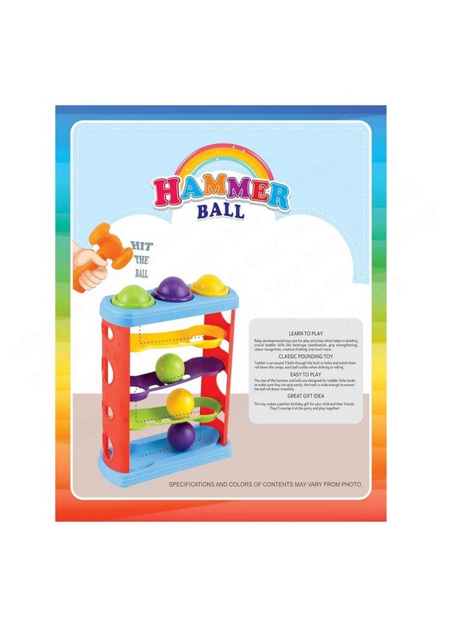 Manos Kids Hammer Ball Track Toy Set, 3 Balls, 1 Hammer with Track, Pack of 1 - Image 5