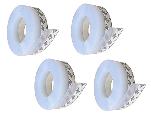 Breewell 45mm X 1 Meter 328 Foot Silicone Seal Strip Door Weather Stripping Door Seal Strip Window Seal Silicone Sealing Tape Pack of 4 Transperent - Image 1