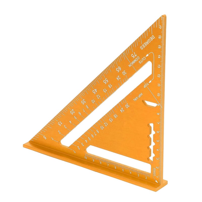 Gold Aluminum Alloy Woodworking Ruler For Precise Measurements - Image 5