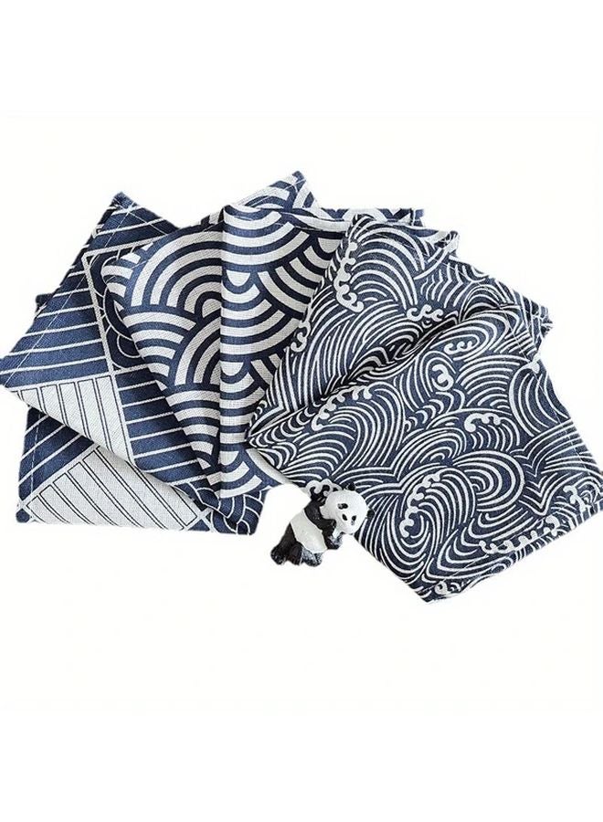 3 قطع يابانية ستايل مفرش طاولة منديل كتان حصيرة عزل حراري غطاء صندوق بينتو قماش - Image 5