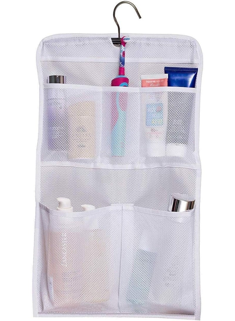MISSLO Shower Caddy Organizer 5 Pockets Roll up Hanging Bathroom Accessories Storage for Camper, RV, Gym, Cruise, Cabin, College Dorm Shower, Small - Image 1