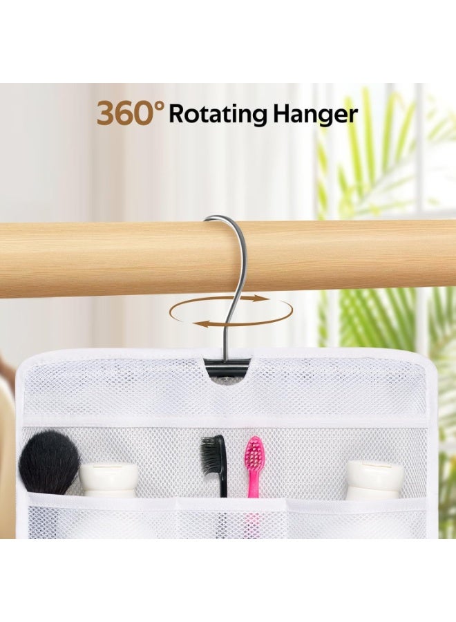 MISSLO Shower Caddy Organizer 5 Pockets Roll up Hanging Bathroom Accessories Storage for Camper, RV, Gym, Cruise, Cabin, College Dorm Shower, Small - Image 2