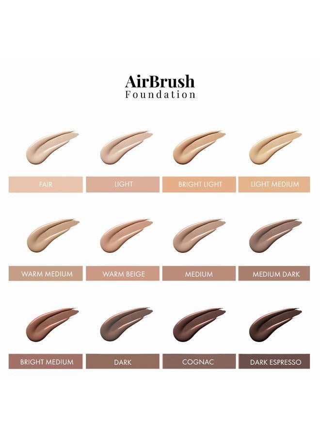 Jerome Alexander MagicMinerals AirBrush Foundation Set by Jerome Alexander – 3pc Set Includes Primer, Foundation and Kabuki Brush - Spray Makeup with Anti-aging Ingredients for Smooth Radiant Skin (Light Medium)  - Image 5