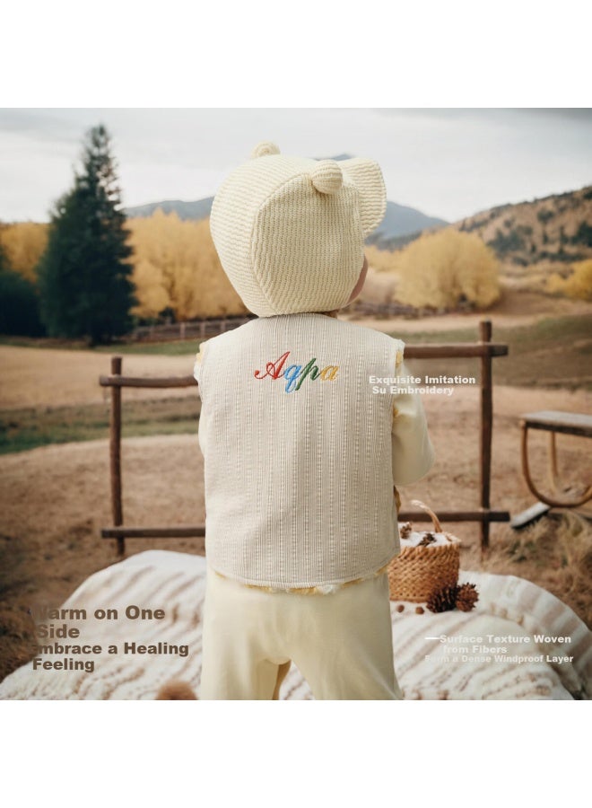 Aqpa [childlike Magic] Aqpa Baby Fleece Vest Autumn Winter Reversible Plush Childlike Magic Size 120