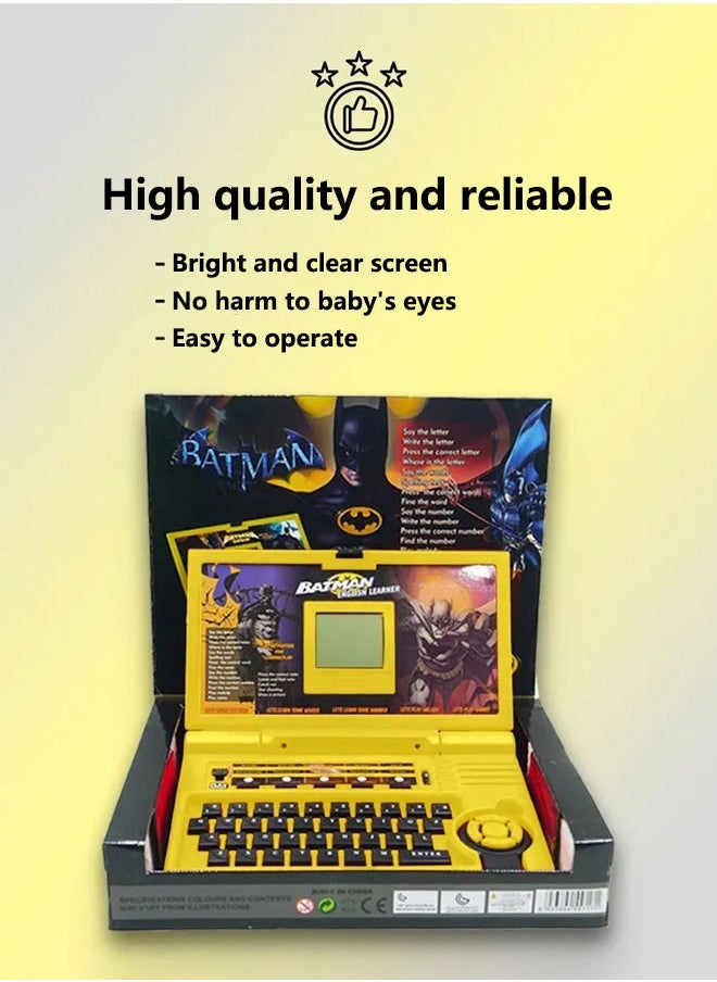 Occuwzz - Batman Children's Interactive English Learning Laptop Educational Toy with LED Display - Image 1