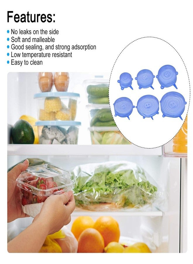 OSFT Reusable Silicone Stretch Lids for Bowls & Food Storage different Sizes | Airtight Leakproof Covers | BPA Free Eco-Friendly Food Saver Lids for Kitchen Containers Freezer Safe color may vary (6) - Image 5