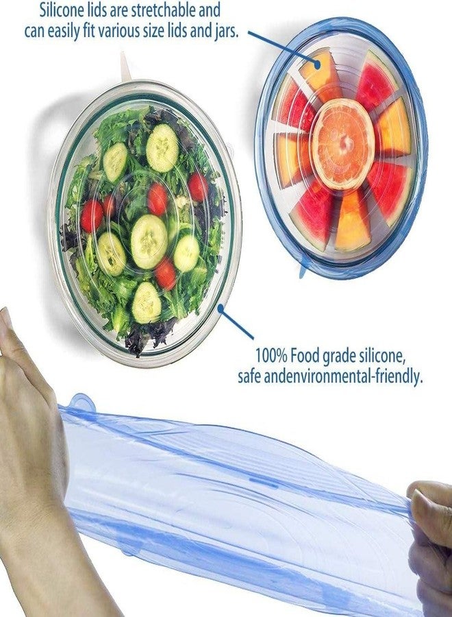 OSFT Reusable Silicone Stretch Lids for Bowls & Food Storage different Sizes | Airtight Leakproof Covers | BPA Free Eco-Friendly Food Saver Lids for Kitchen Containers Freezer Safe color may vary (6) - Image 3