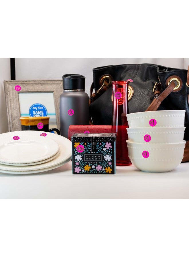 Sunburst Systems 7030 Priced Color Dot, Garage Sale, Pink, 600 Ct. Pre-Printed Labels - Image 4