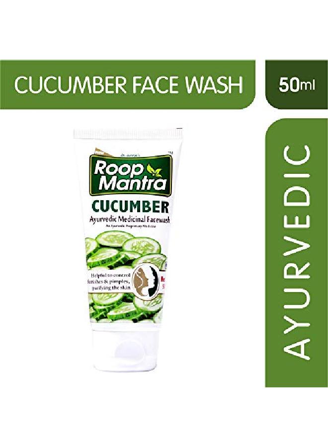 Roop Mantra Cucumber Face Wash for Glowing Skin Acne and Pimples 50ml (Pack of 6) - Image 3