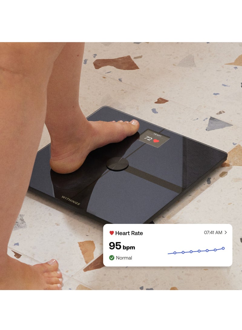ويذينجز ميزان الجسم الرقمي الذكي - مقياس دقيق لوزن الجسم ونسبة الدهون، مقياس وزن الجسم واي فاي وبلوتوث، مقياس وزن الطفل، مقياس ذكي متوافق مع صحة التفاح، ميزان الحمام - Image 4