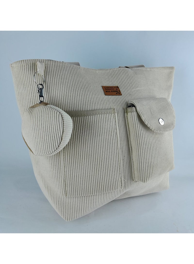 Beige women's handbag that fits all your belongings - Image 1