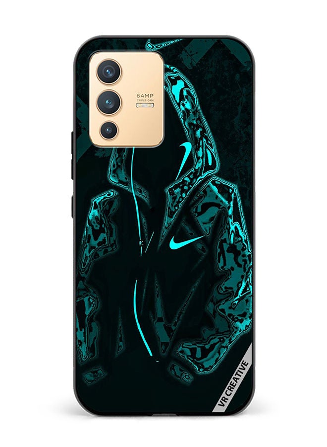 VR CREATIVE Protective Case Cover For Vivo V23 5G Mask Guy In Green Jacket Design Multicolour - Image 1