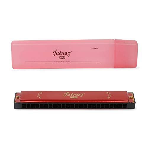 JUAREZ Junior JJ24HR 24 Holes Harmonica Key of C Scale | Mouth Organ | Cover - Aluminium | Comb - Abs | Reed – Brass Red - Image 5