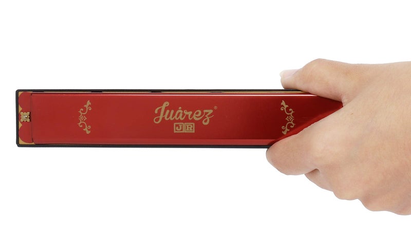 JUAREZ Junior JJ24HR 24 Holes Harmonica Key of C Scale | Mouth Organ | Cover - Aluminium | Comb - Abs | Reed – Brass Red - Image 3