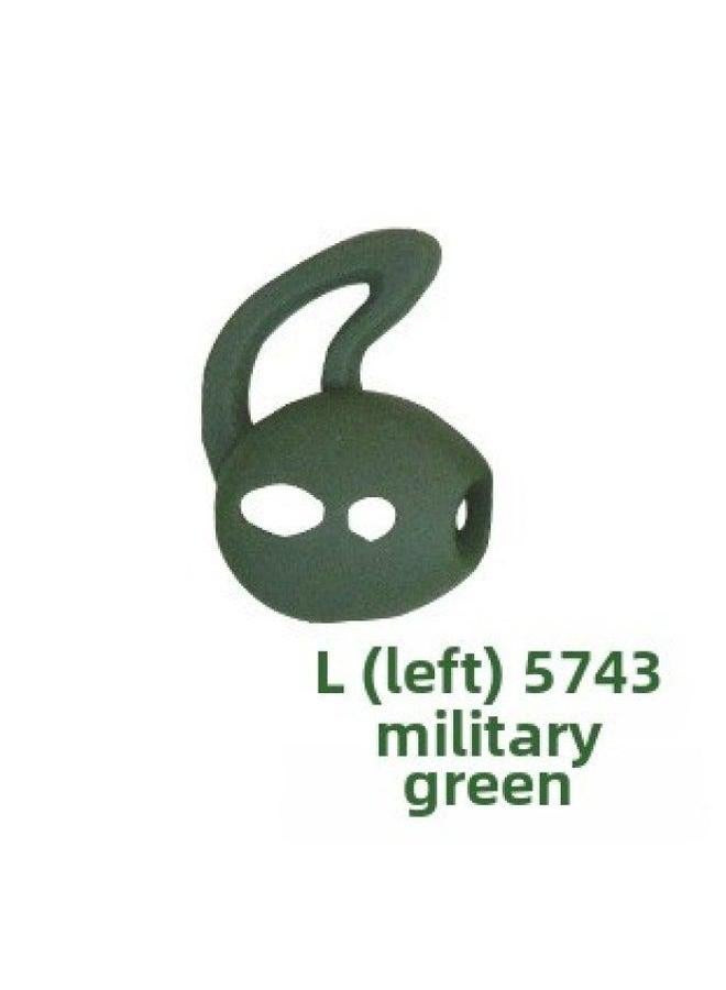 For Airpods Headphone Covers TWS Huawei Xiaomi Rammer Silicone Earbuds Ear Cap Apple Second Generation Headset-Color:Army Green (double Hole With Ears)-Model:ES32 ES62 ES68  - Image 1