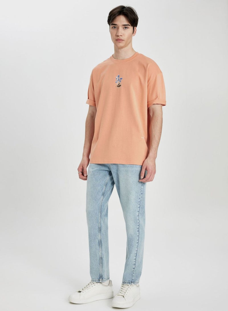 DeFacto Oversize Fit Crew Neck Printed T-Shirt - Image 4