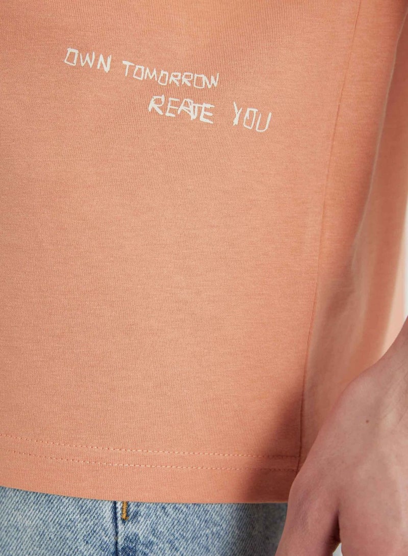 DeFacto Oversize Fit Crew Neck Printed T-Shirt - Image 3