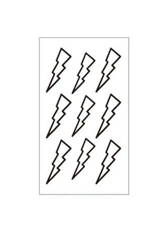 خيشة ملصق تاتو مؤقت عصري مقاوم للماء بتصميم شحنات كهربائية - Image 1