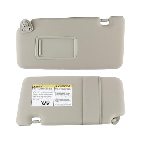 PEVAST Premium OEM-Style Sun Visor for Nissan Versa 2007-2012 | UV Protection & Integrated Makeup Mirror | Direct Replacement for OE #96401-EL31A Gray (Right) - Image 2