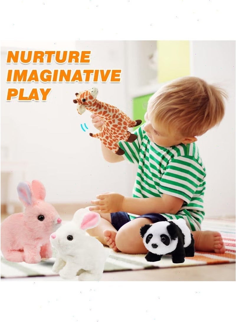 Yoawllty Rabbit Electronic Pet, Baby Toys, Hopping Rabbit Plush Toy, Animated Walking, Toddler Gift, Birthday Present (Pink) - Image 5