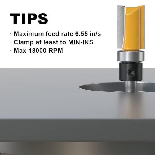 XDENGP Pattern Flush Trim Router Bit 1/4 Inch Shank, 1/2 Inch Cutting Diameter, 3/4 Inch Cutting Length, Top Bearing Flush Straight Cut Trim Router Bit for Woodworking - Image 5