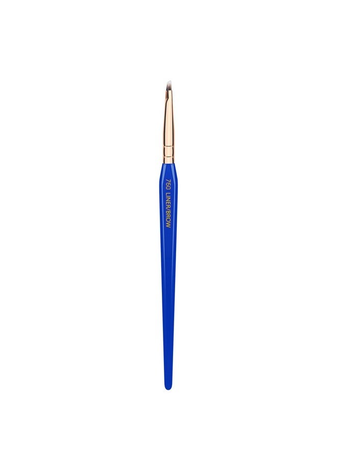 Bdellium Tools - Professional Makeup Brush Golden Triangle 760 Liner/Brow With All Vegan And Soft Synthetic Fibers For Eyes & Brows (Blue 1Pc) - Image 1