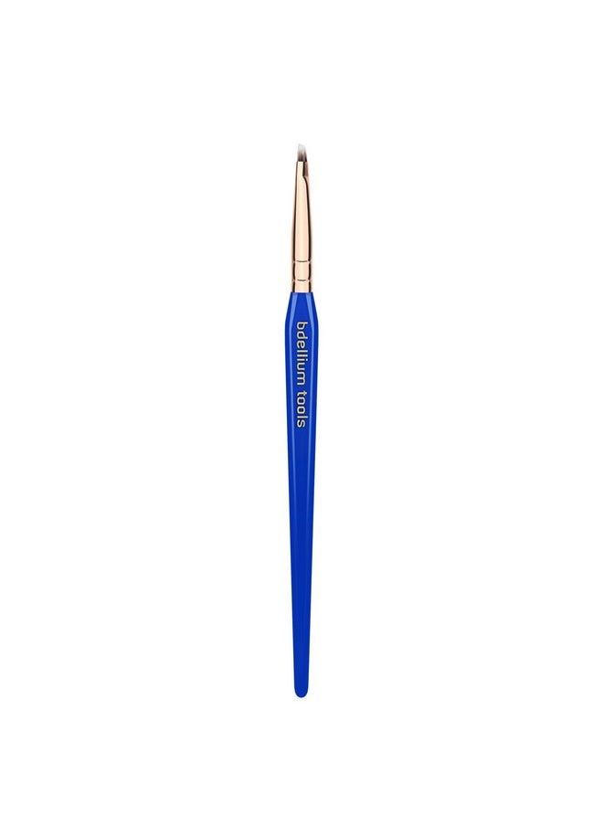 Bdellium Tools - Professional Makeup Brush Golden Triangle 760 Liner/Brow With All Vegan And Soft Synthetic Fibers For Eyes & Brows (Blue 1Pc) - Image 1