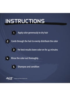 SPLAT Splat Midnight Azure Semi-Permanent Blue Hair Color Kit No Bleach, Vegan, Cruelty Free  - Image 3