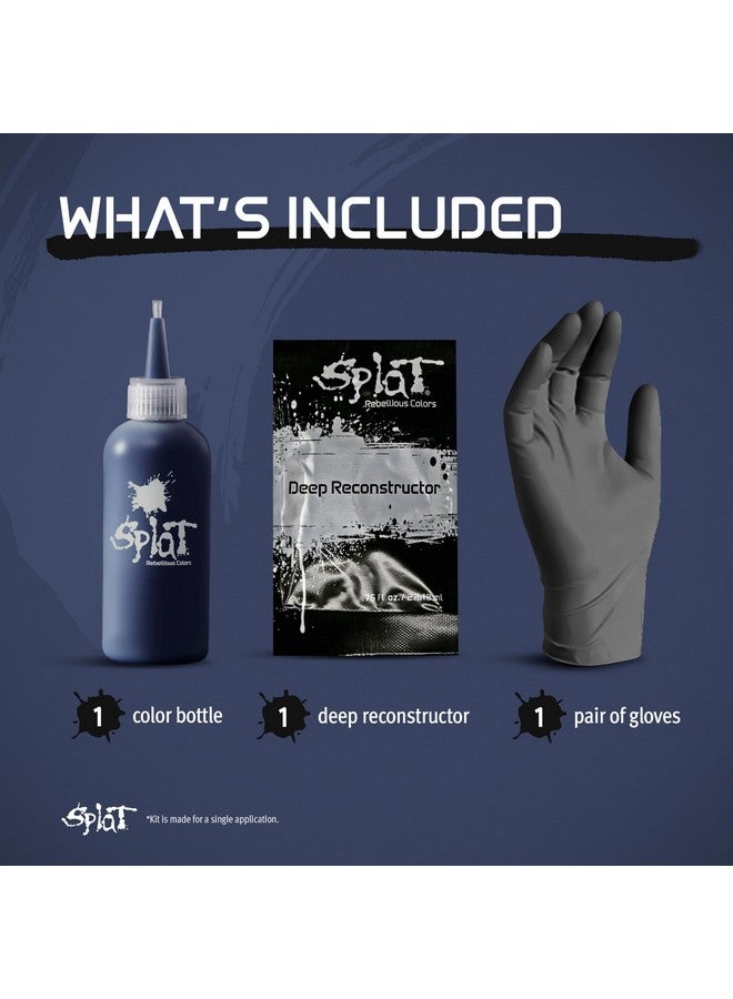 سبلات مجموعة صبغة الشعر شبه الدائمة سبلات ميدنايت أزور باللون الأزرق بدون مبيض، نباتية، خالية من القسوة - Image 5