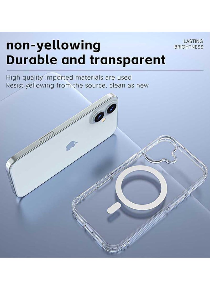 BORTONY - iPhone 16 Plus Magnetic Case Compatible with Wireless Charging Ultra Slim Clear iPhone 16 Plus Cover Anti Scratch Shockproof Protective Case Cover for iPhone 16 Plus 6.7 inch - Image 1
