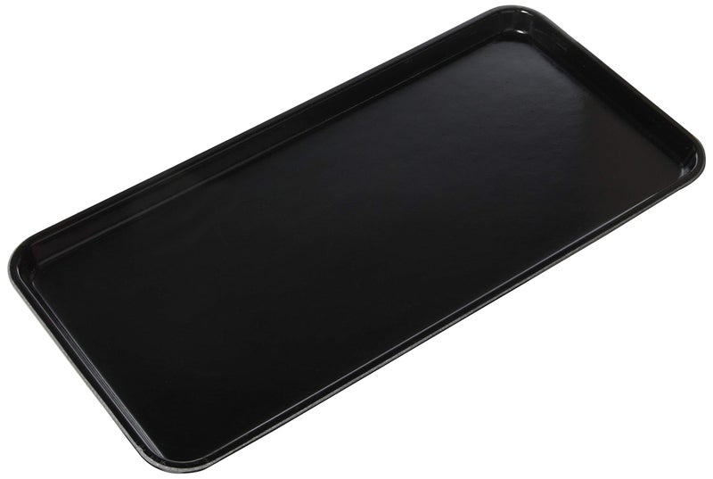 Cambro 918MT110 9" x 18" Black Fiberglass Market Tray - Image 1