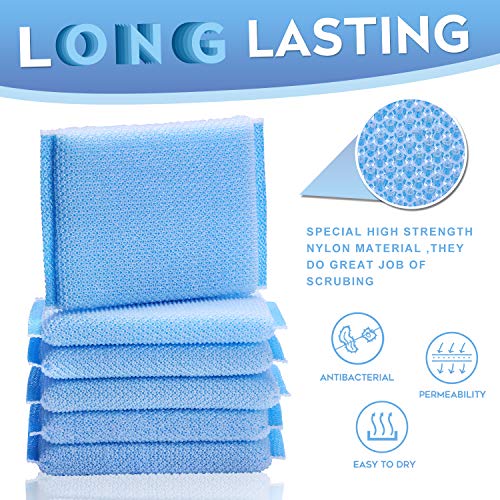 PANYEE Nylon Cleaning Scrub Pad 12 Pack,Long-Lasting and Reusable Dishwashing Sponge,All-Purpose Scouring Pads Sponge for Kitchen,Bathroom - Image 3