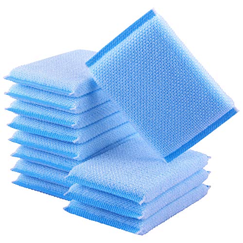 PANYEE Nylon Cleaning Scrub Pad 12 Pack,Long-Lasting and Reusable Dishwashing Sponge,All-Purpose Scouring Pads Sponge for Kitchen,Bathroom - Image 1