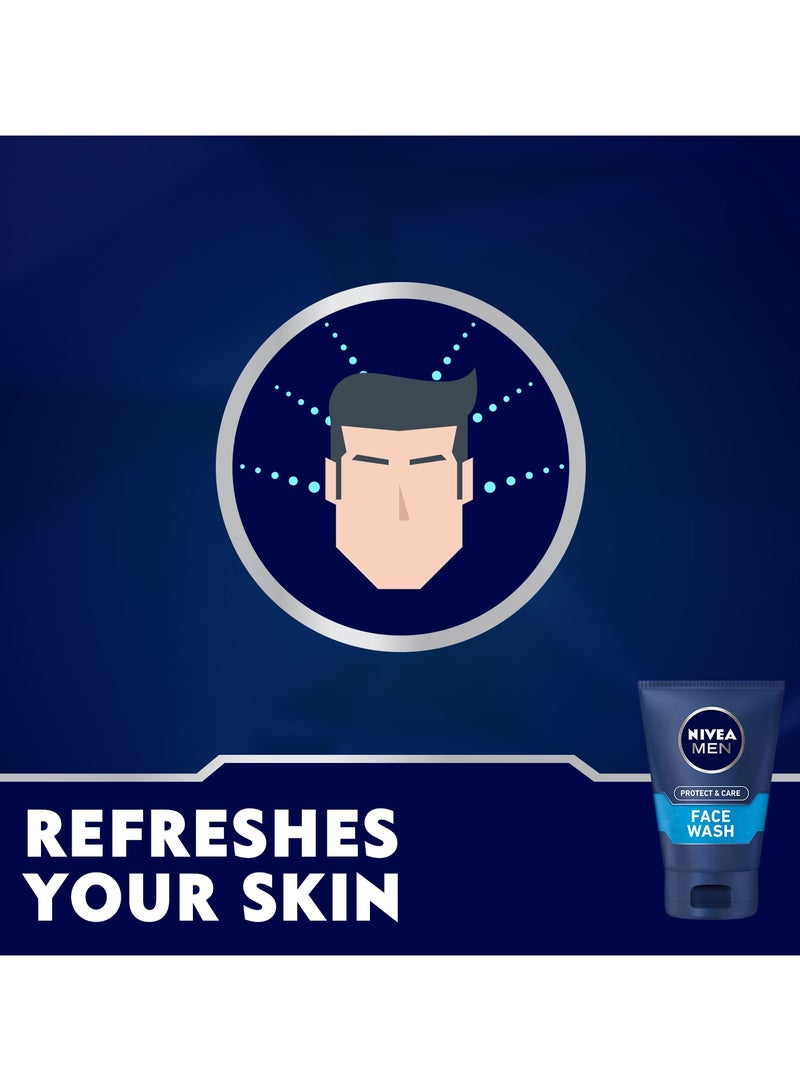 Nivea Face Wash Cleanser Protect And  Care Active Charcoal Pack of 2 - Image 5