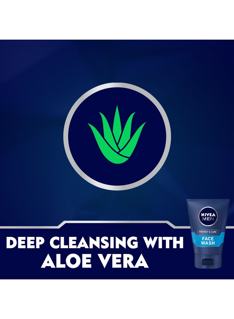 Nivea Face Wash Cleanser Protect And  Care Active Charcoal Pack of 2 - Image 3