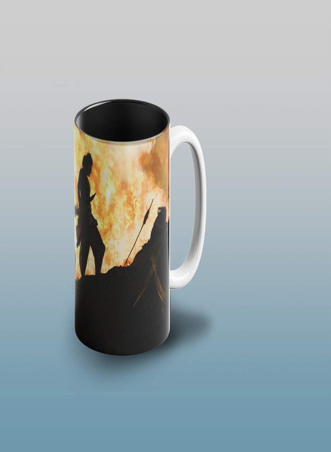 Prink Bahubali Inner Black Coffee Mug with Print | Baahubali Movie Coffee Mugs | Prabhas Actor Printed Mugs | Gift for Friends, Fans | 330ml, Microwave & Dishwasher Safe - Image 3