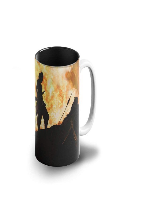 Prink Bahubali Inner Black Coffee Mug with Print | Baahubali Movie Coffee Mugs | Prabhas Actor Printed Mugs | Gift for Friends, Fans | 330ml, Microwave & Dishwasher Safe - Image 1