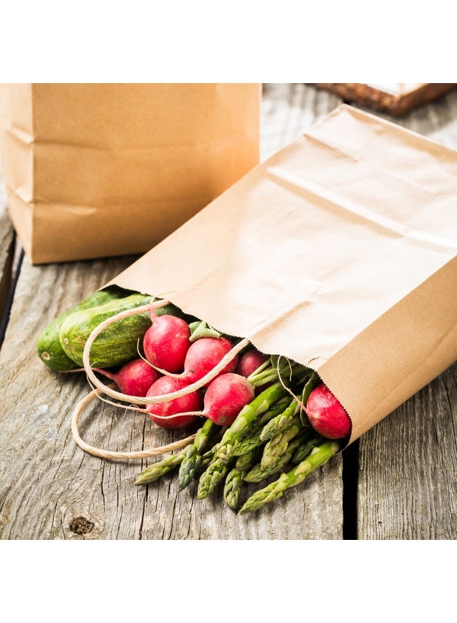 Restaurantware Saving Nature 5.9 x 3.1.5 x 8.27 Inch Shopping Bags, 100 Small Retail Bags With Handles - Sustainable, Durable, Kraft Paper Merchandise Bags, For Wedding, Birthday Party Favor - Image 3