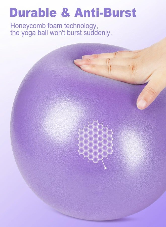 ROLYTA 9 Inch Pilates Ball Small Exercise Ball, Workout Ball for Barre, Pilates, Yoga, Stability, Workout, Balance, Fitness at Gym Home Office - Image 3