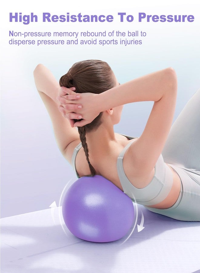 ROLYTA 9 Inch Pilates Ball Small Exercise Ball, Workout Ball for Barre, Pilates, Yoga, Stability, Workout, Balance, Fitness at Gym Home Office - Image 5