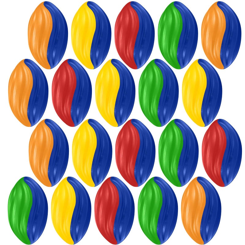 Jerify 20 Pack Mini Footballs Bulk 7 Inch Small Toy Footballs Spiral Foam Soft Sports for Indoor Outdoor Play Game Kids Party SuppliesBlack Color Series - Image 2