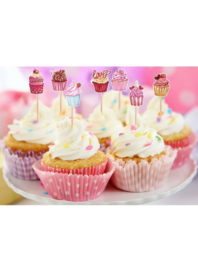 WaaHome - Valentines Stickers For Kids 216Pcs Cupcake Valentines Day Stickers For Kids School Classroom Rewards Party Favors Decorations Scrapbooking Supplies - Image 1