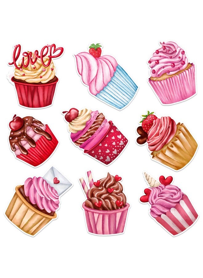 WaaHome - Valentines Stickers For Kids 216Pcs Cupcake Valentines Day Stickers For Kids School Classroom Rewards Party Favors Decorations Scrapbooking Supplies - Image 1